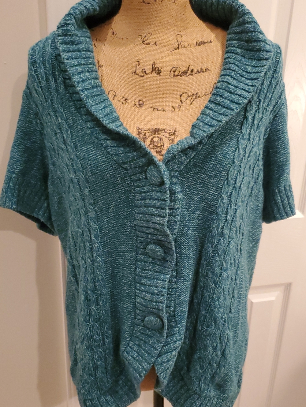 Christopher & Banks Blue Button-Front Cardigan Size XL